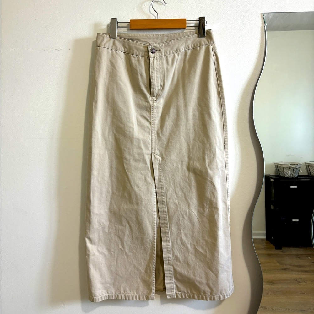 Long Khaki Skirt